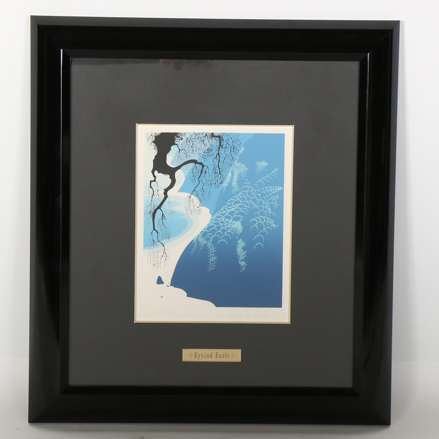 Eyvind Earle Signed Limited Edition Serigraph "Big Sur and Branch"