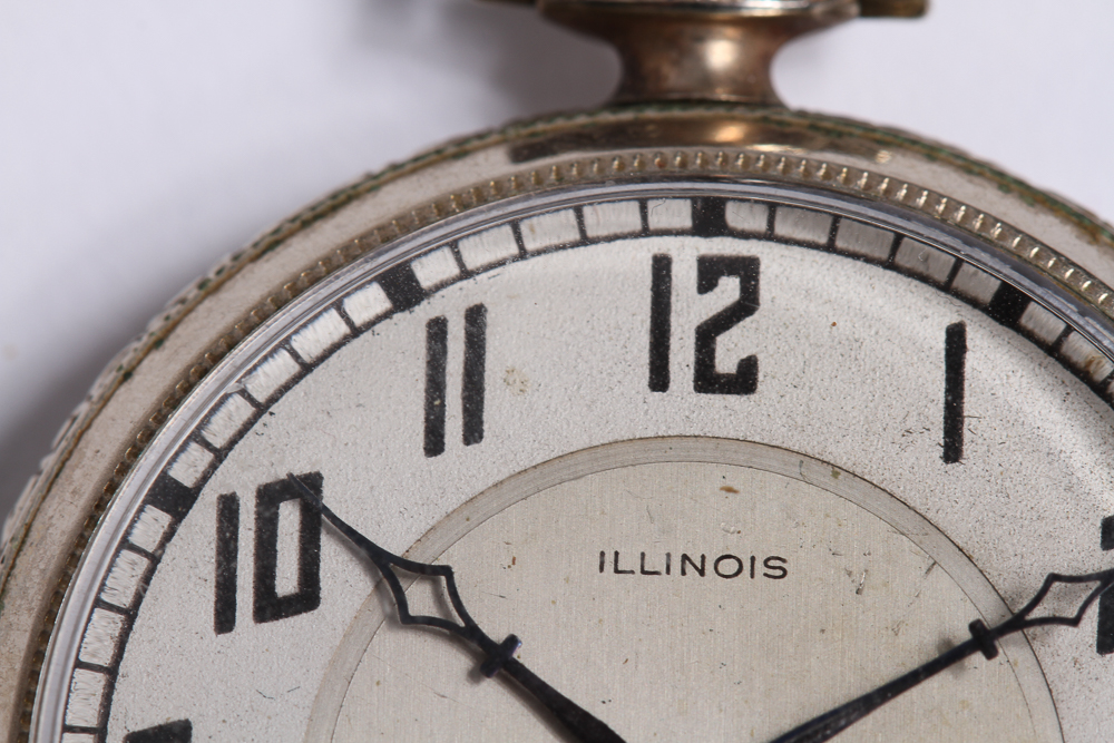 14K Gold Filled Illinois Open Face Pocket Watch