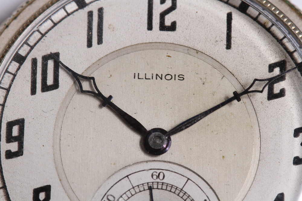 14K Gold Filled Illinois Open Face Pocket Watch