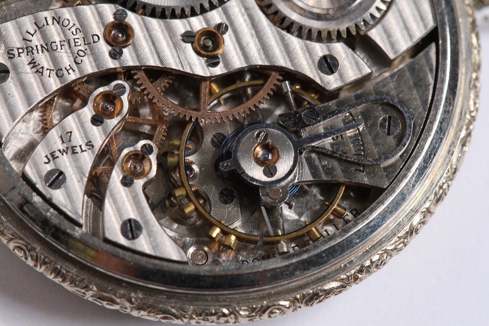 14K Gold Filled Illinois Open Face Pocket Watch