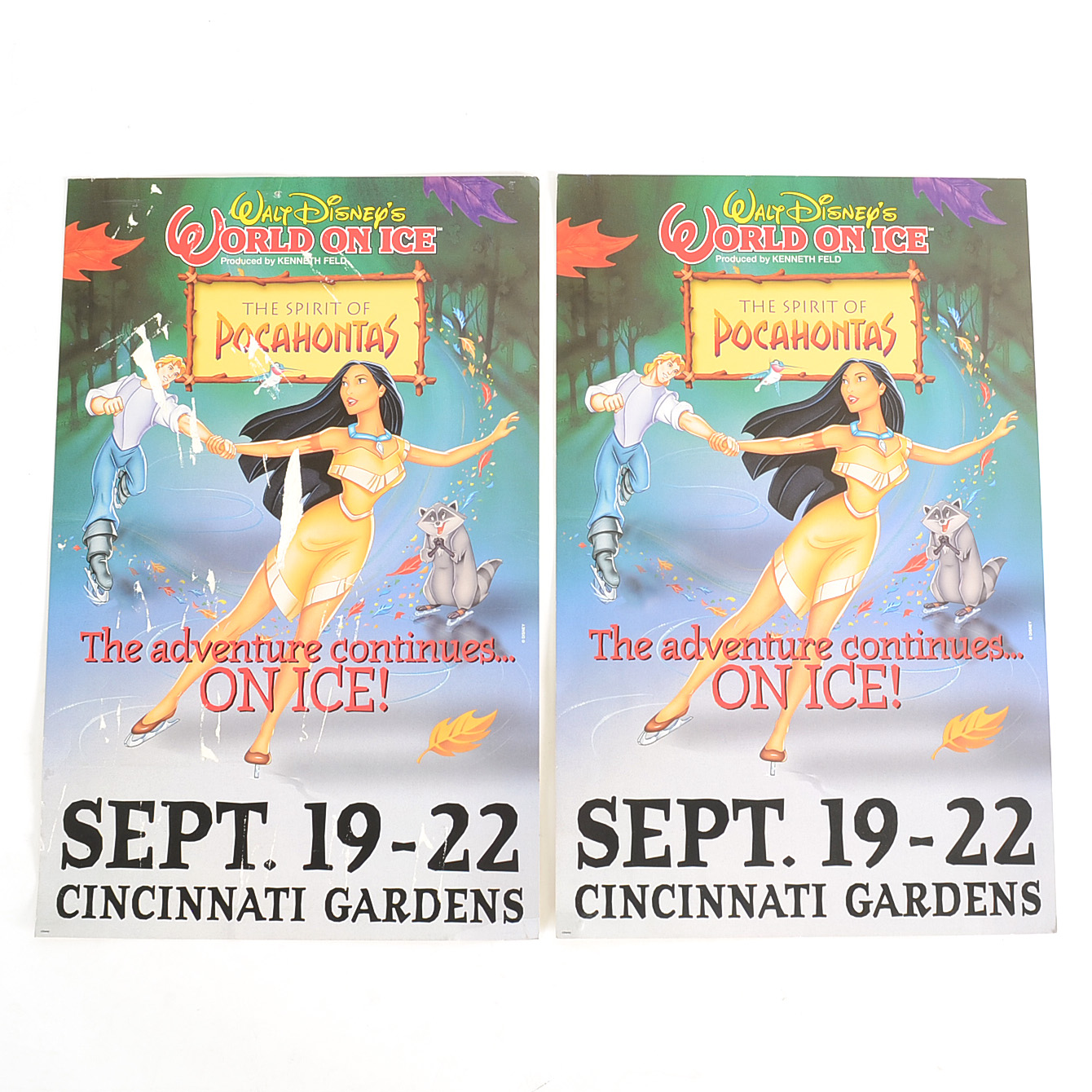 Pair of Walt Disney's World on Ice Posters