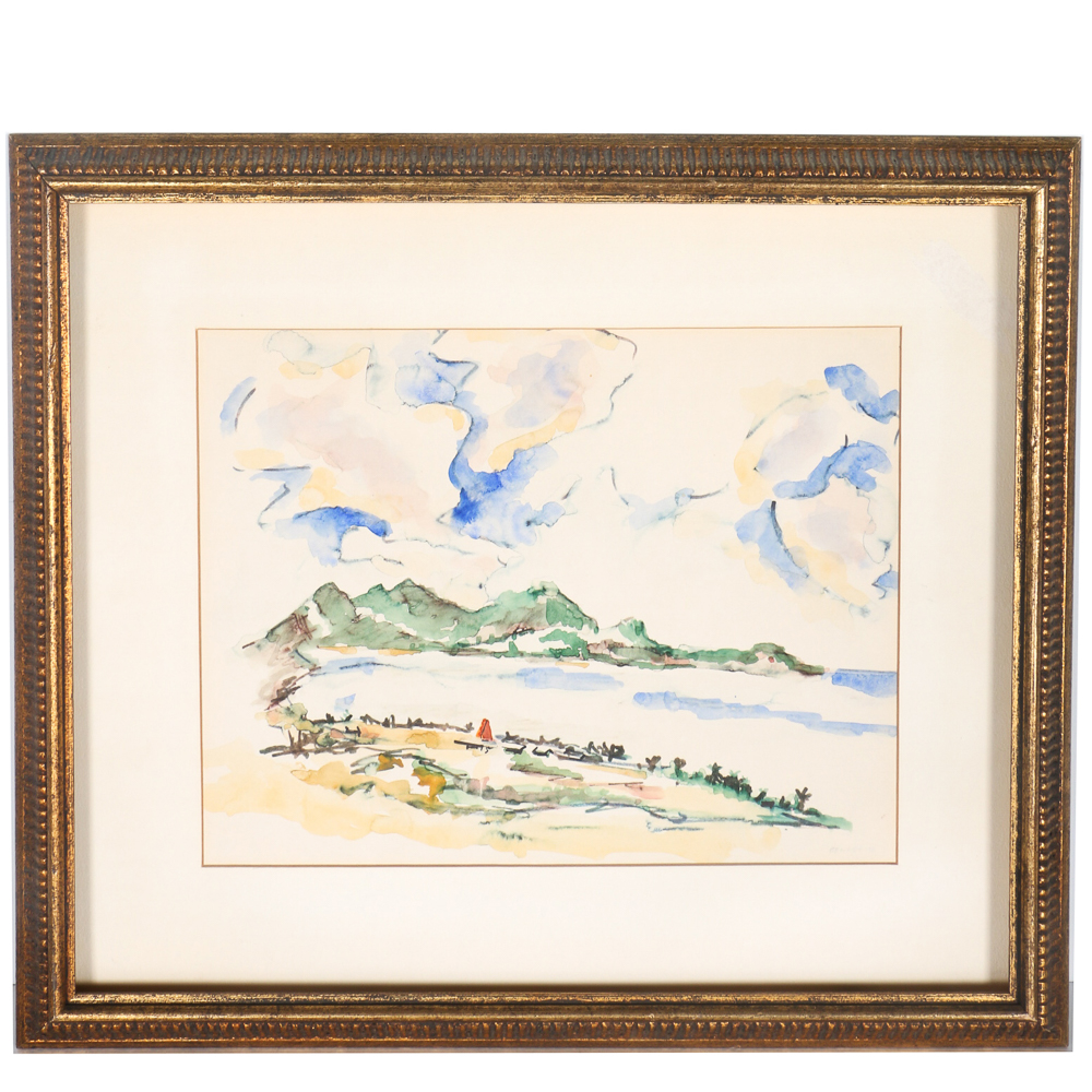 Nolan P. Benner Jr. Watercolor Landscape Painting