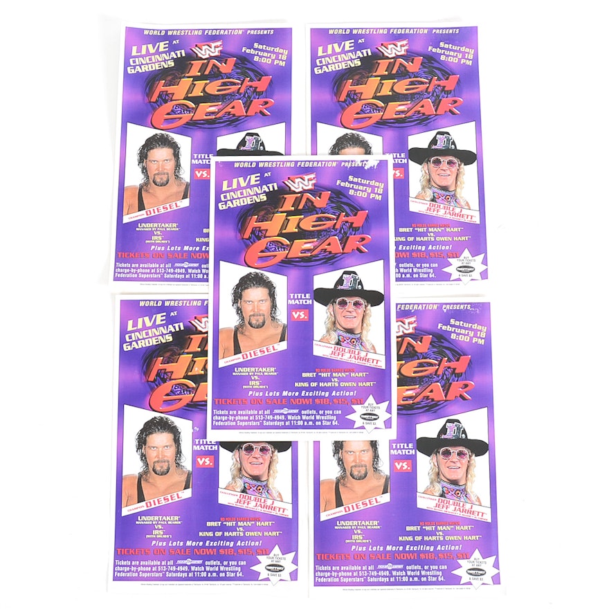 Collection of WWF Wrestling Posters