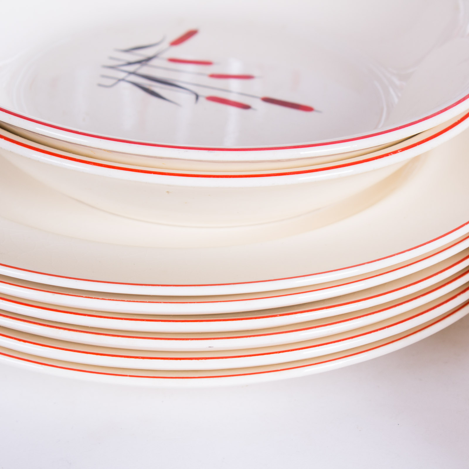 Collection of Universal Cambridge "Cattails" Pattern Dinnerware