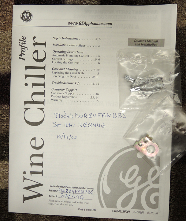 GE Profile Wine Chiller Cooler