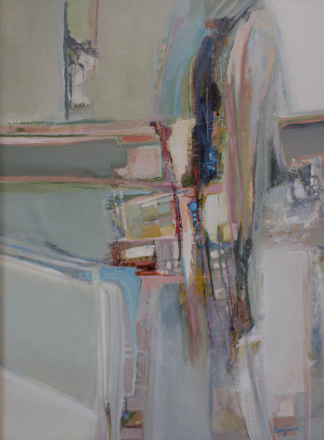 Kathleen Ponziani Signed Acrylic Painting on Canvas