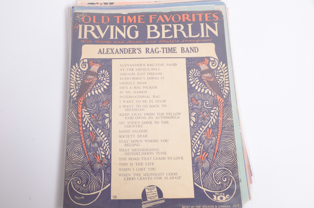 Vintage Irving Berlin Sheet Music