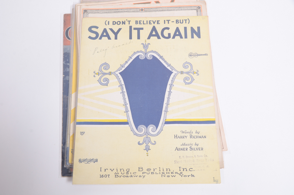 Vintage Irving Berlin Sheet Music