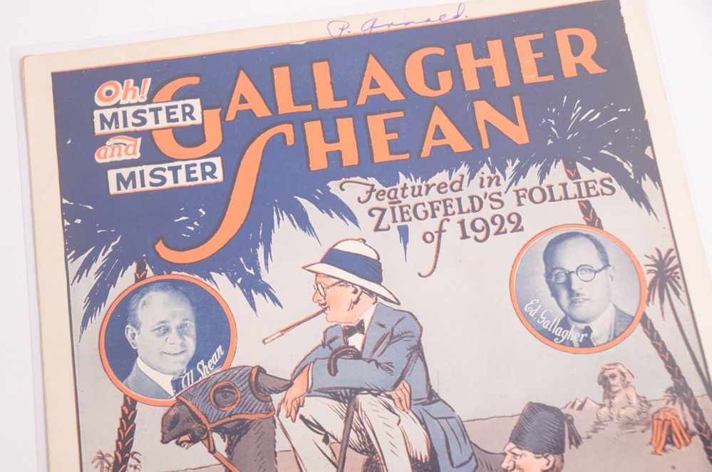 Vintage Sheet Music with Covers Featuring Hollywood Stars