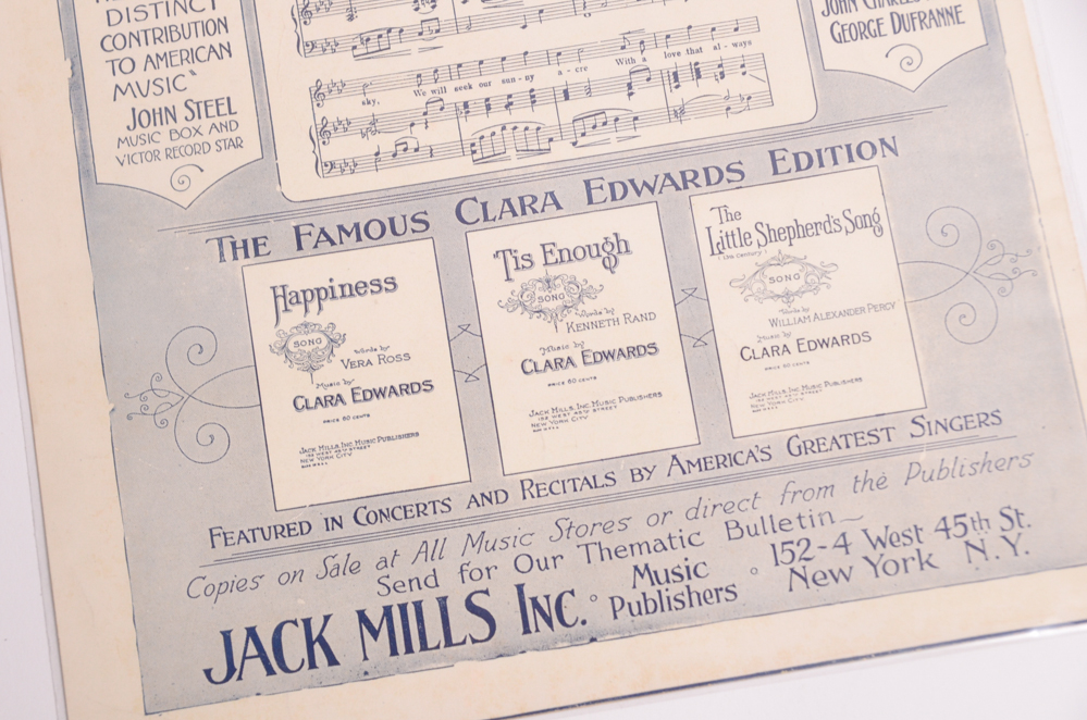 Vintage Sheet Music with Covers Featuring Hollywood Stars