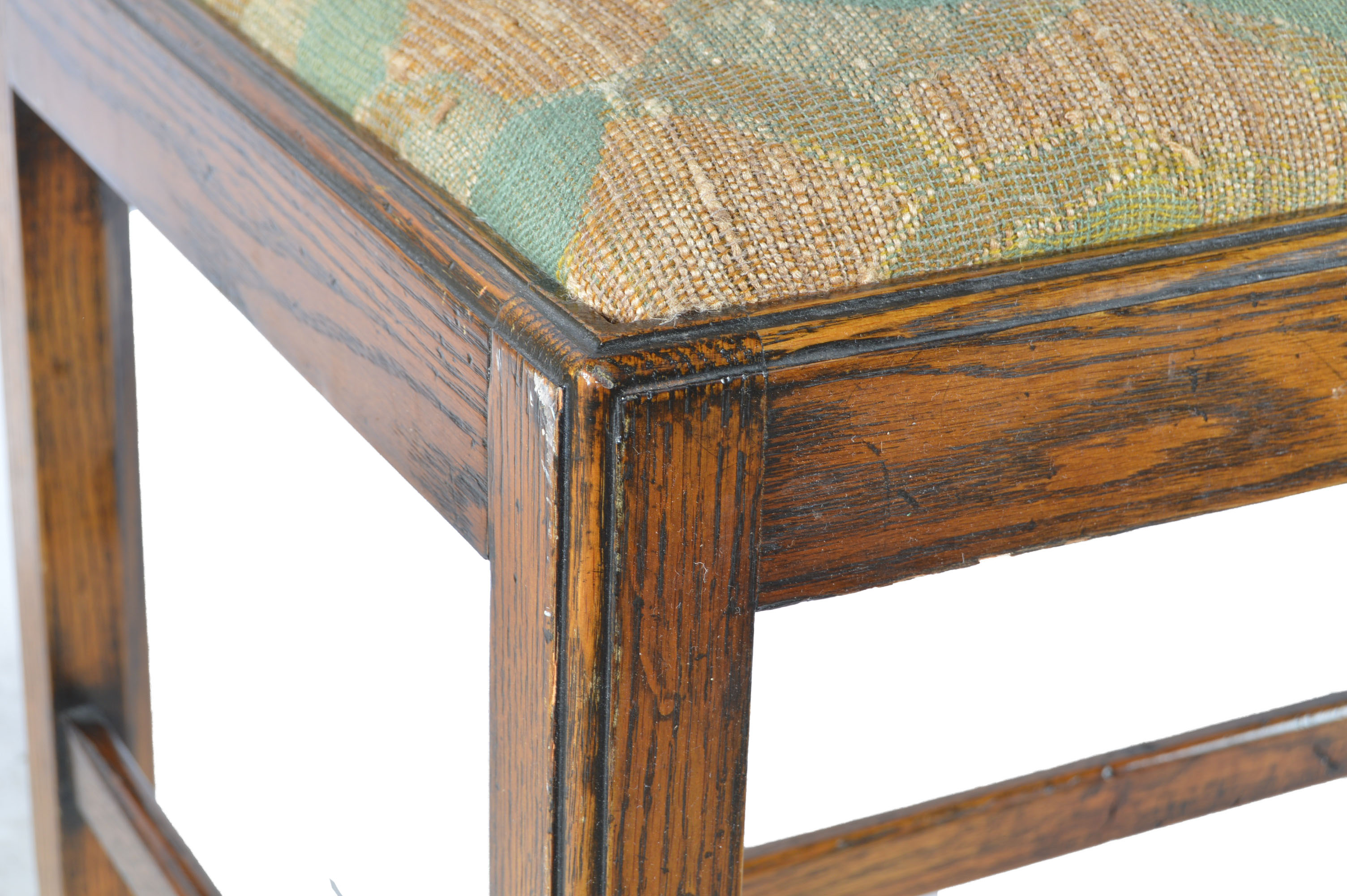 Wooden Bench with Upholstered Seat