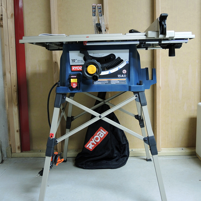 Ryobi 10" Portable Table Saw with Stand