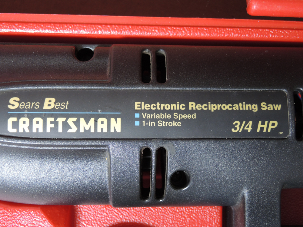 Sears Craftsman 3/4 HP Reciprocating Saw with Case