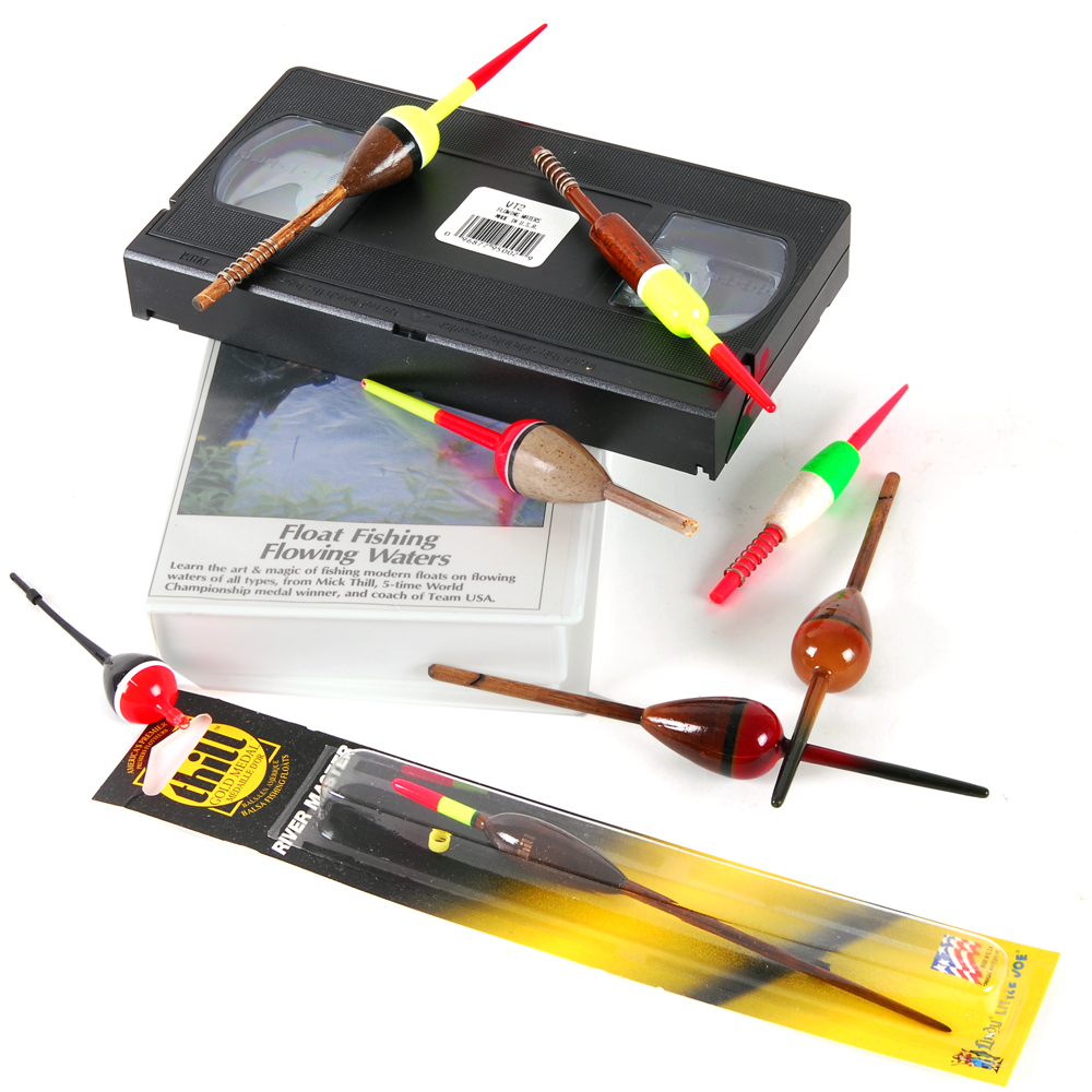 Collection of Modern Float-Fishing Floats and Instructional Video