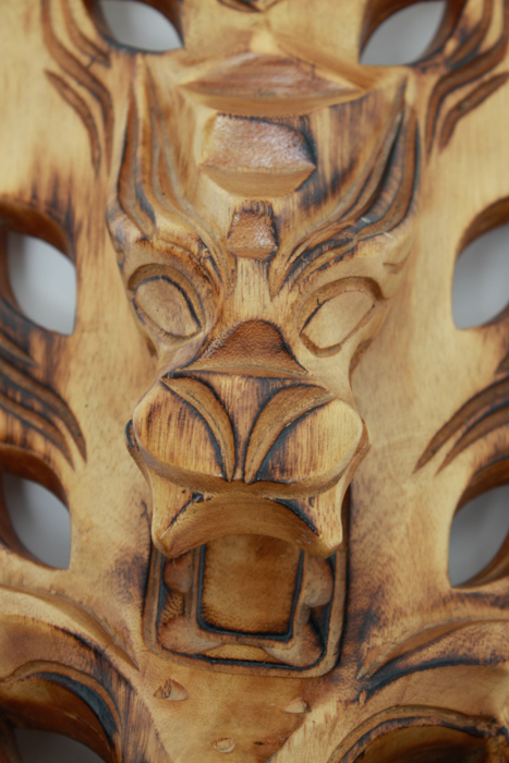 Filipino Igorot Carved Wood Demon Mask