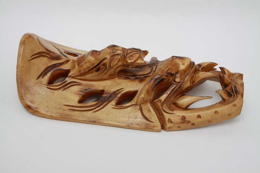 Filipino Igorot Carved Wood Demon Mask