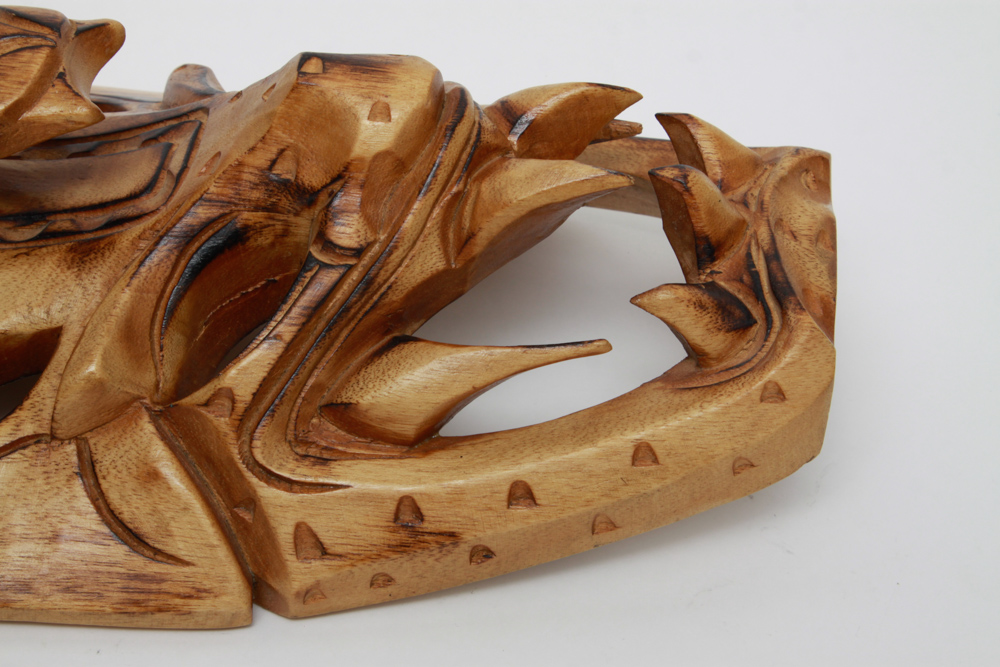 Filipino Igorot Carved Wood Demon Mask