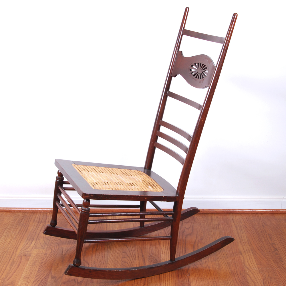 Rocking Chair with Caned Seat