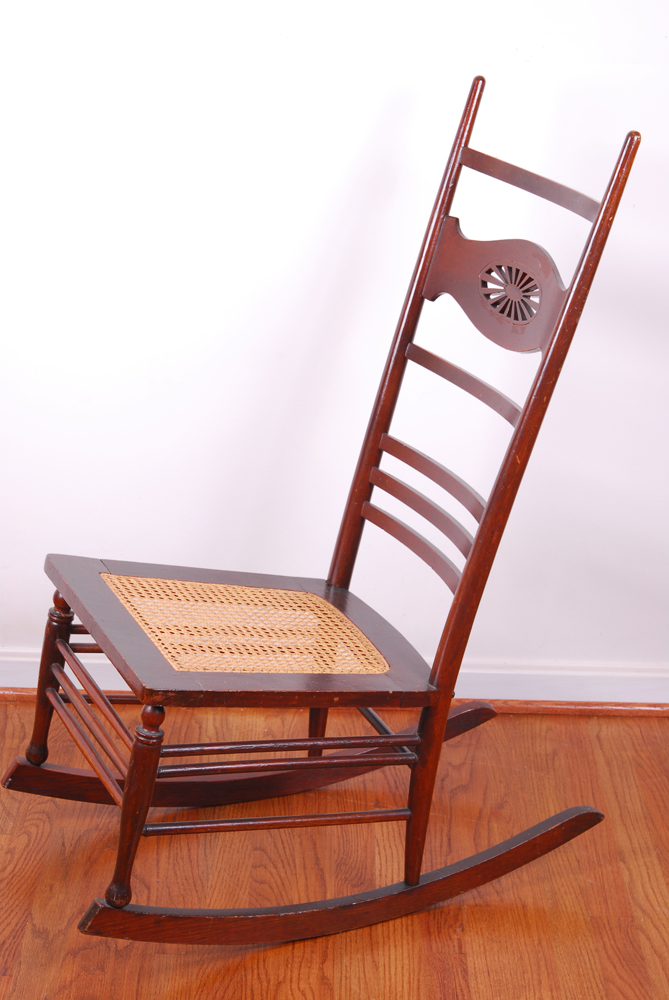 Rocking Chair with Caned Seat