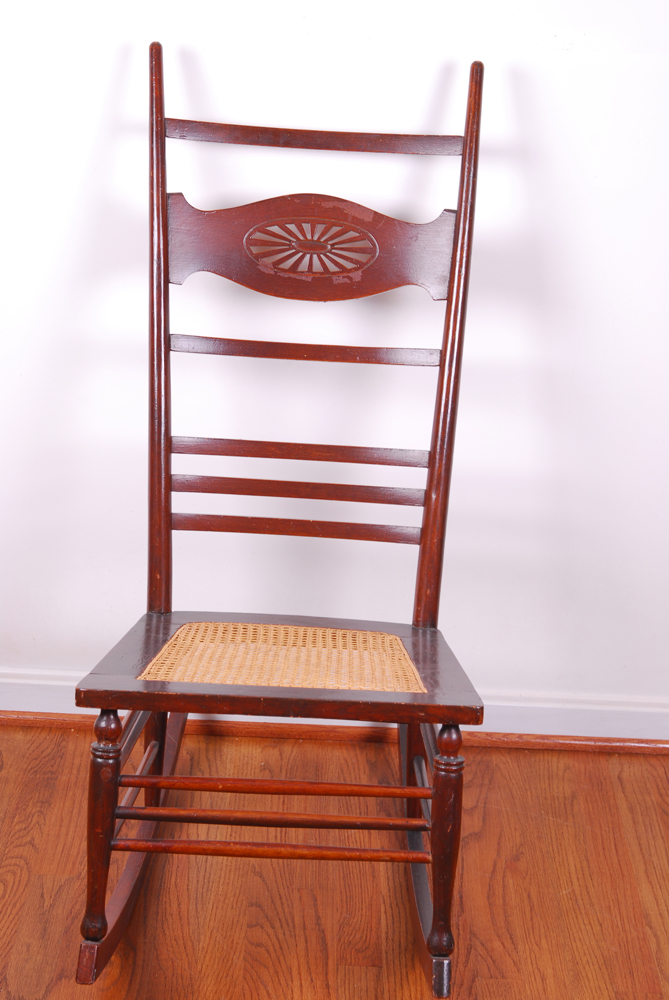 Rocking Chair with Caned Seat