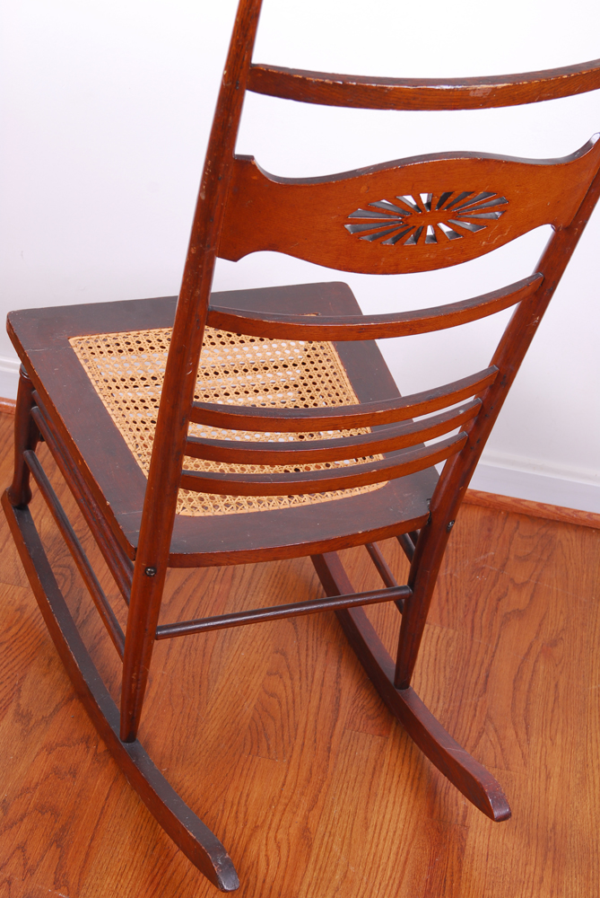 Rocking Chair with Caned Seat