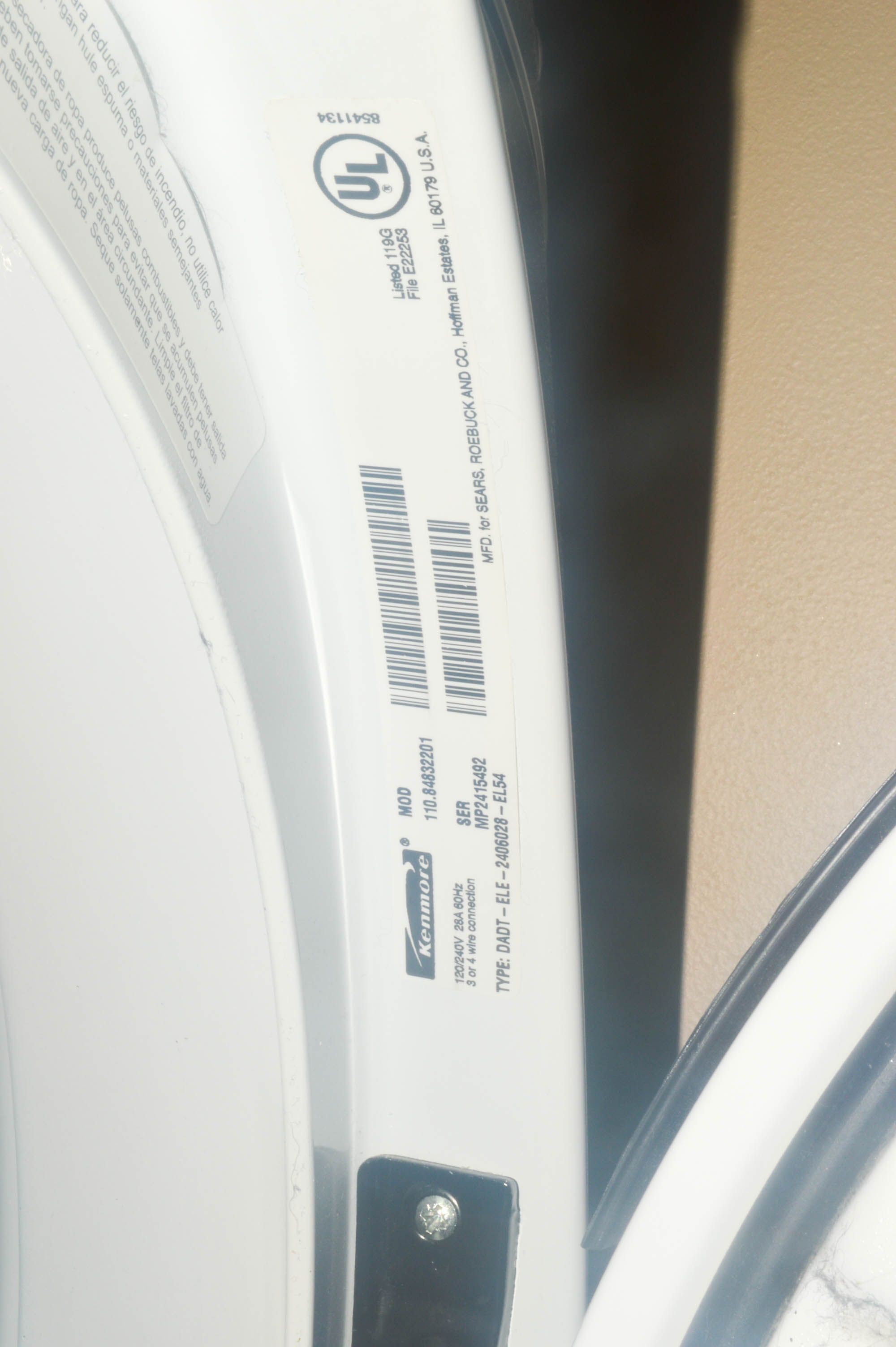 Kenmore Elite HE3 Dryer and Pedestal