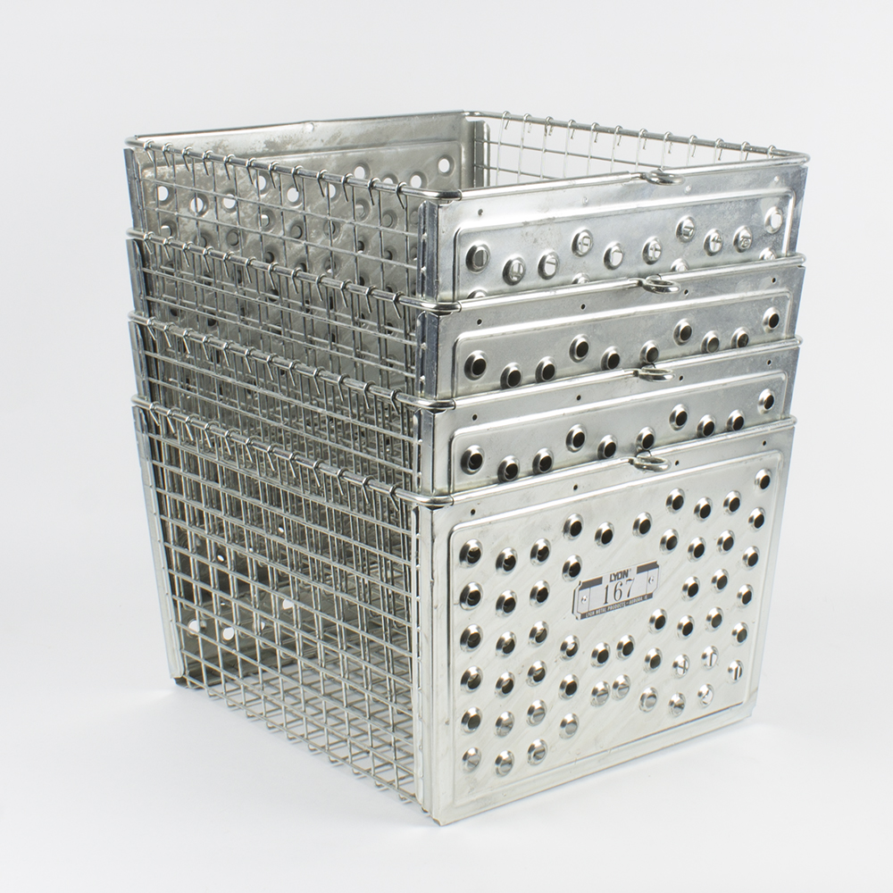 Collection of Lyon Locker Style Metal Storage Baskets