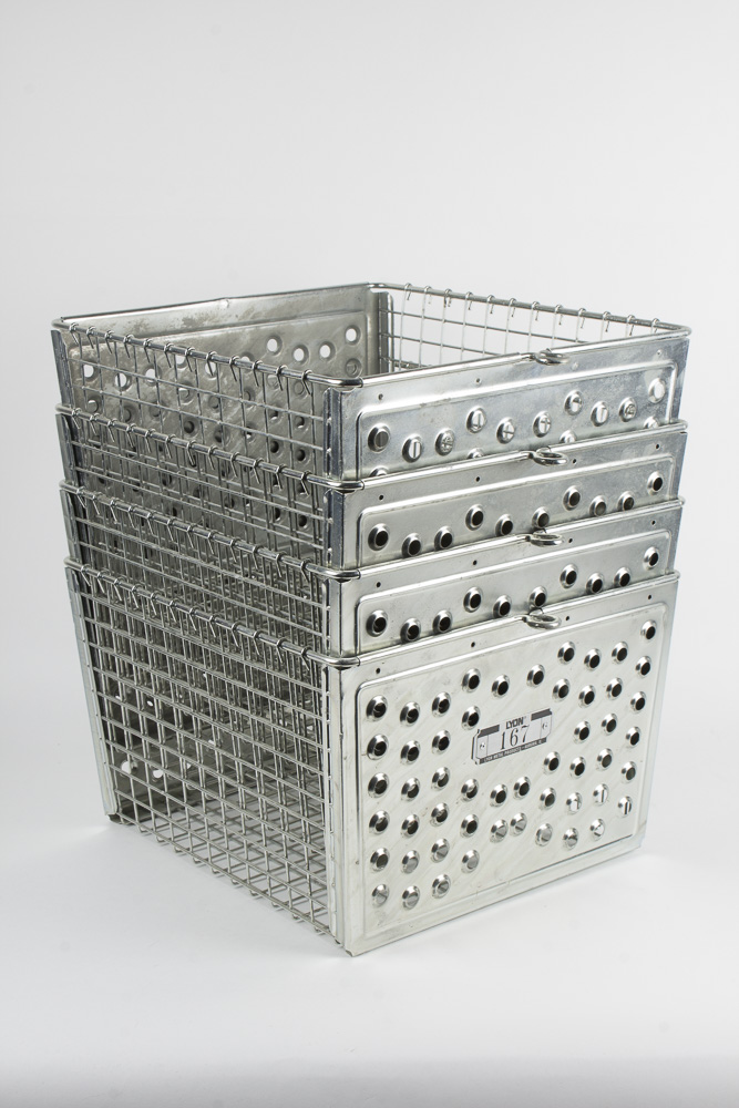 Collection of Lyon Locker Style Metal Storage Baskets