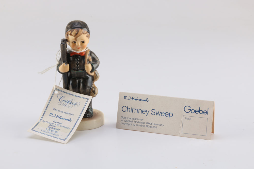 Pair of Goebel Hummel "Little Hiker" and "Chimney Sweep" Figurines