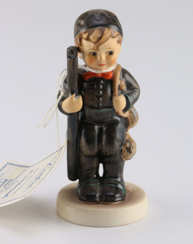 Pair of Goebel Hummel "Little Hiker" and "Chimney Sweep" Figurines