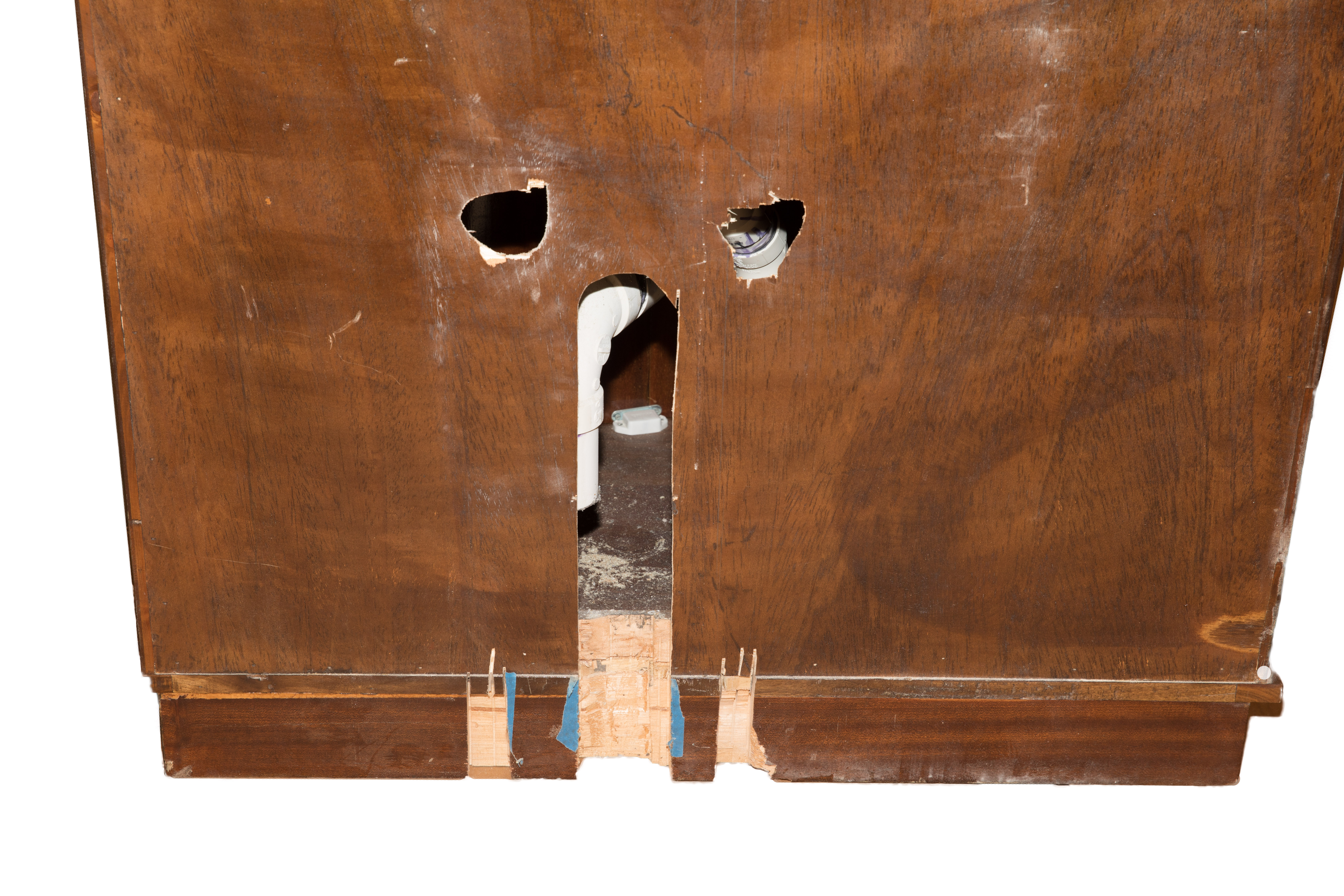 Moroccan Style Marquetry and Marble Vanity with Sink and Faucet