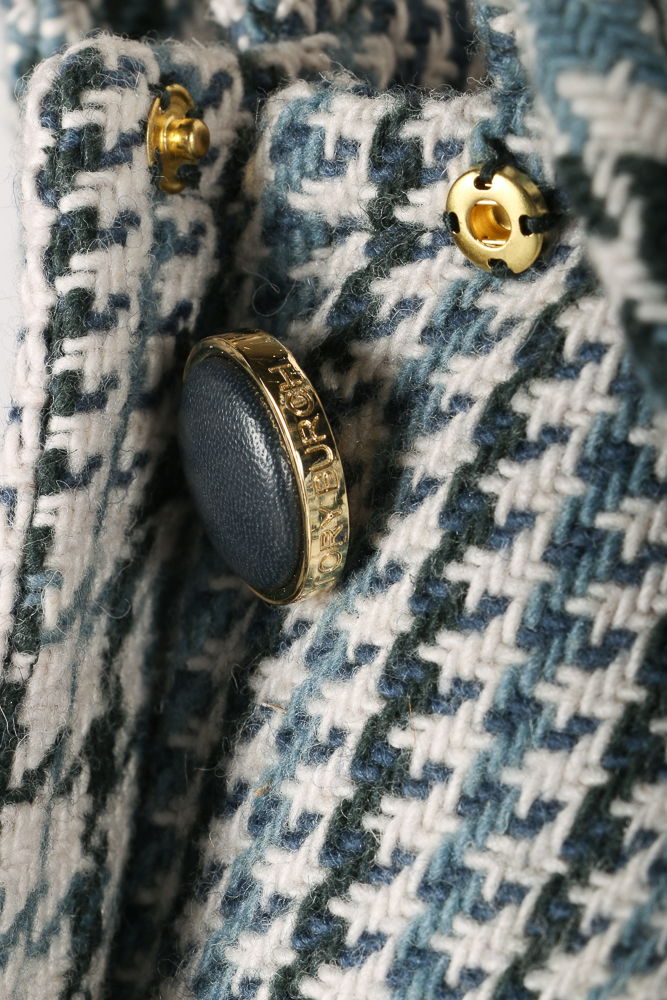 Tory Burch Virginia Houndstooth Plaid Coat