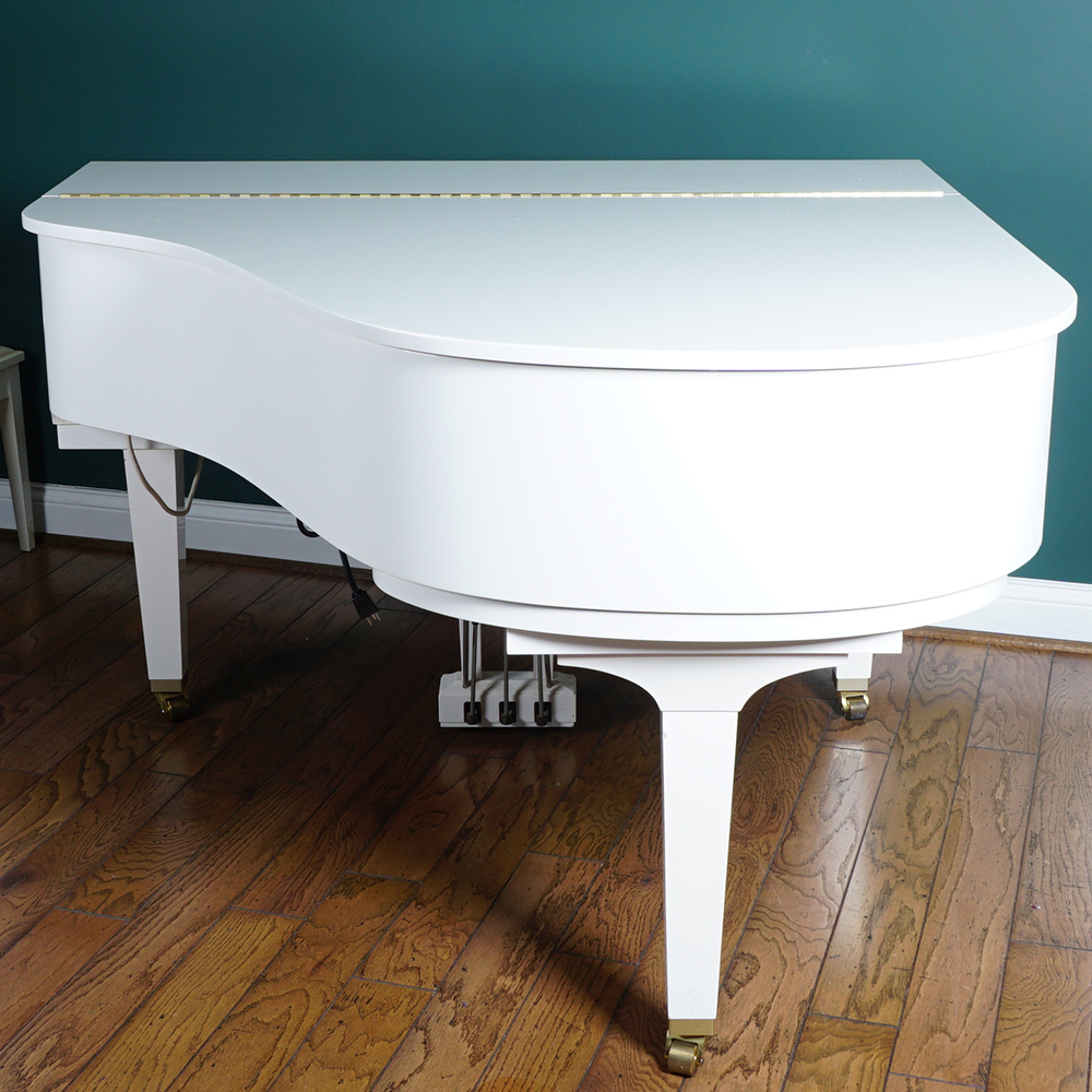 White Yamaha GP Disklavier Baby Grand Piano