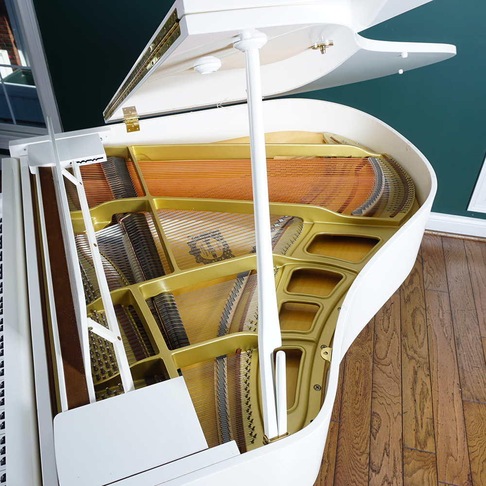 White Yamaha GP Disklavier Baby Grand Piano