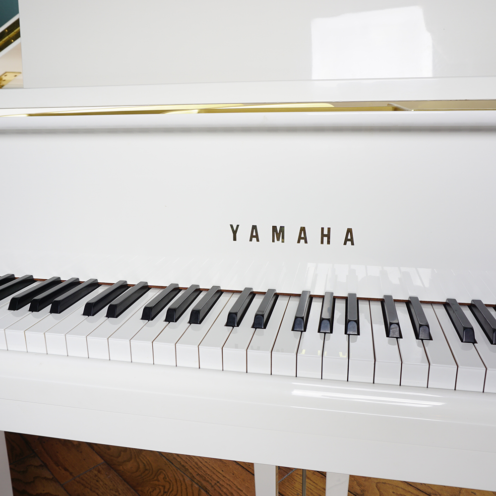White Yamaha GP Disklavier Baby Grand Piano