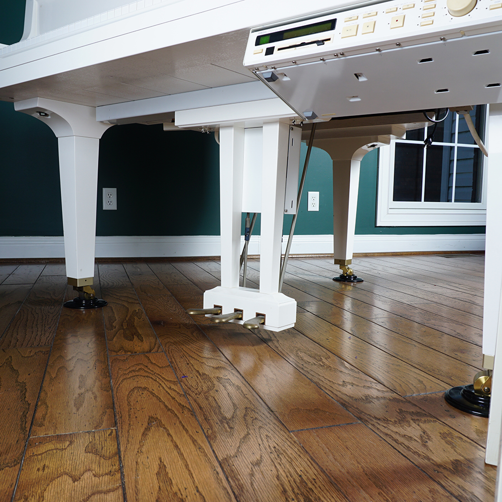 White Yamaha GP Disklavier Baby Grand Piano