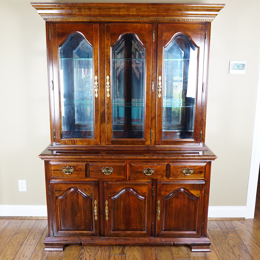 Kincaid Cherry Lighted China Cabinet