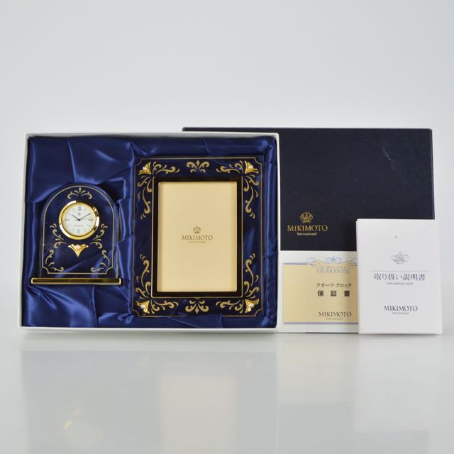 Mikimoto International Clock and Frame Set