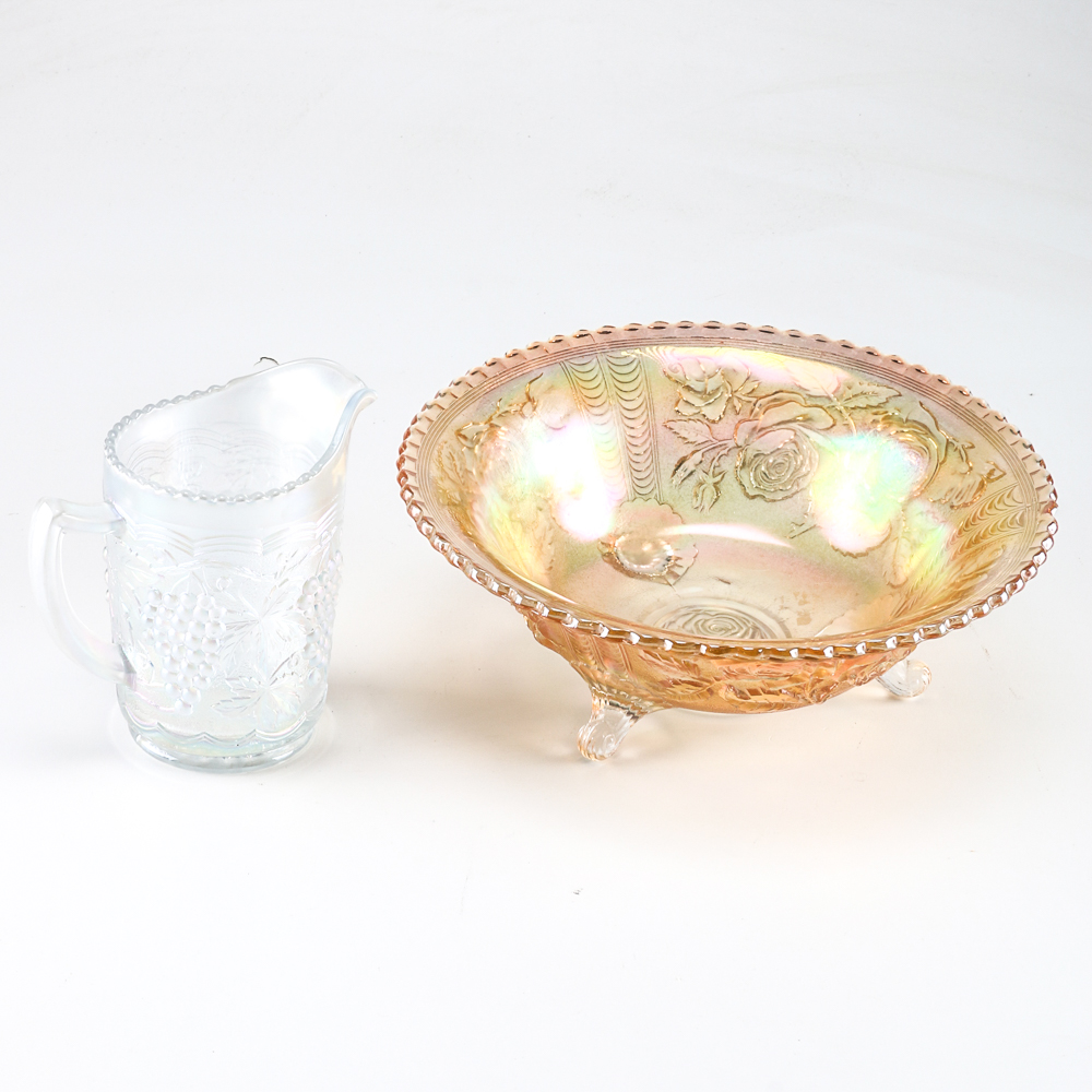 Pair of Imperial Carnival Glass Dishes