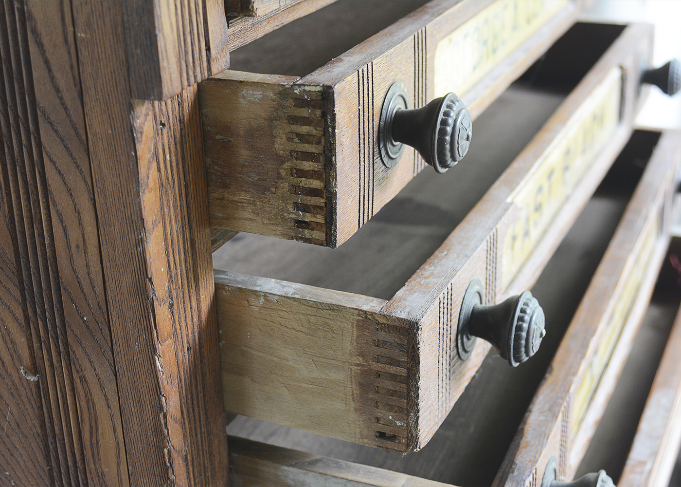 Antique Clark's Salesman Sample Spool Cabinet
