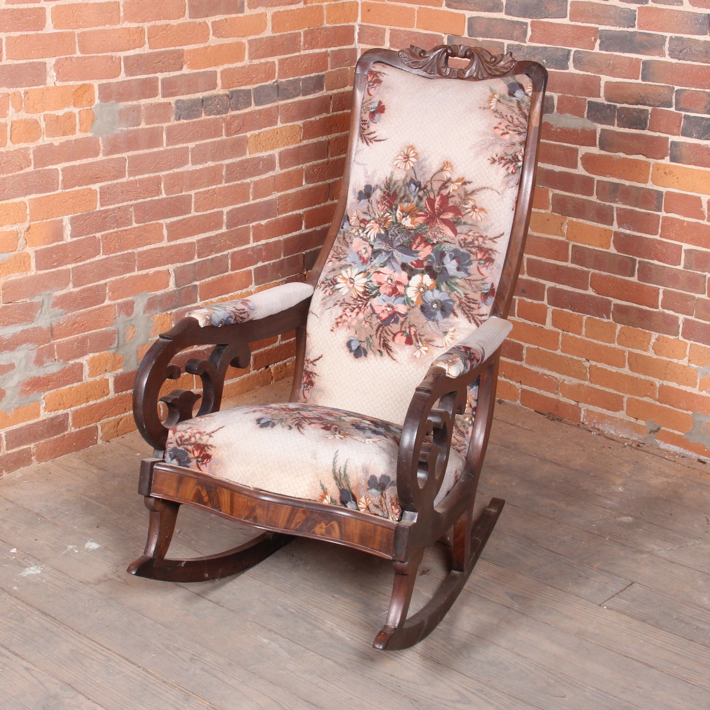 Vintage Upholstered Rocking Chair EBTH