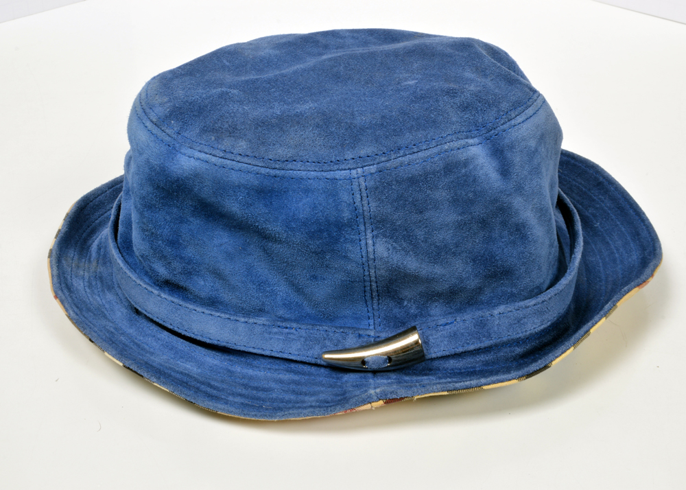 Blue Suede Burberry Hat