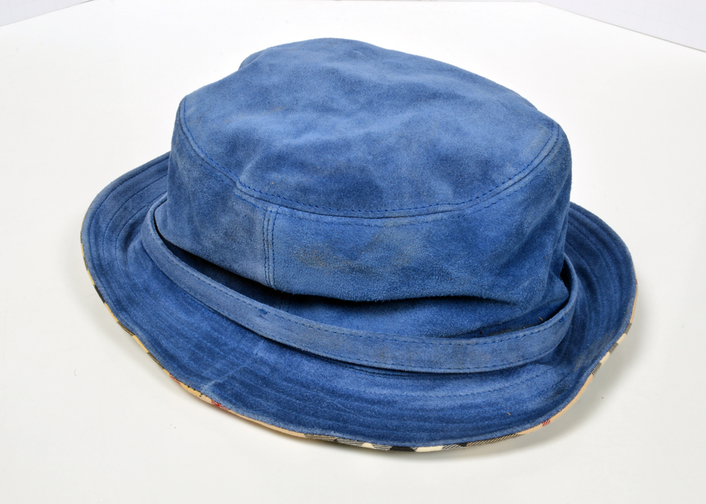 Blue Suede Burberry Hat