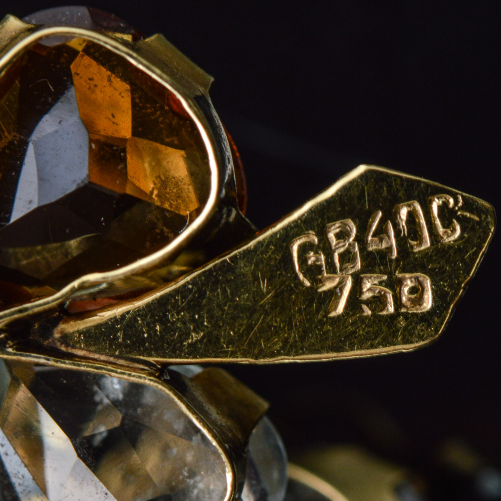 14K Yellow Gold Chain with 18K Yellow Gold Multi-Gemstone Pendants