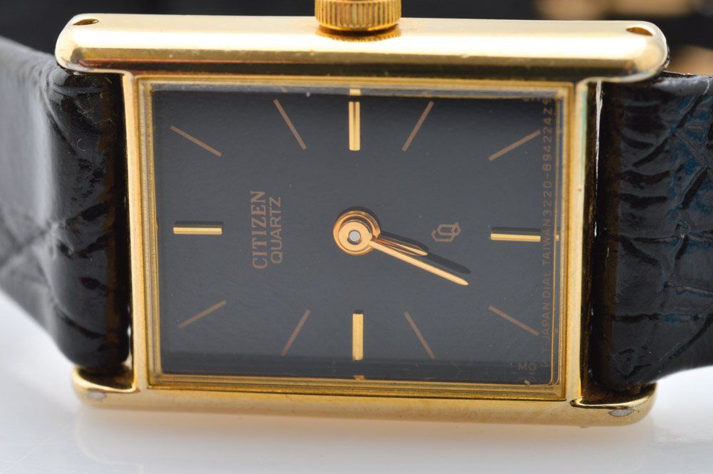 Costume Earrings and Bracelet Featuring Citizen Watch