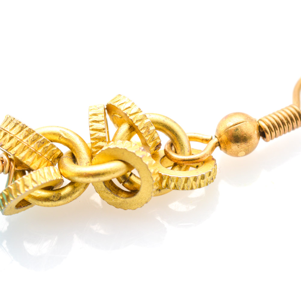 Costume Earrings and Bracelet Featuring Citizen Watch