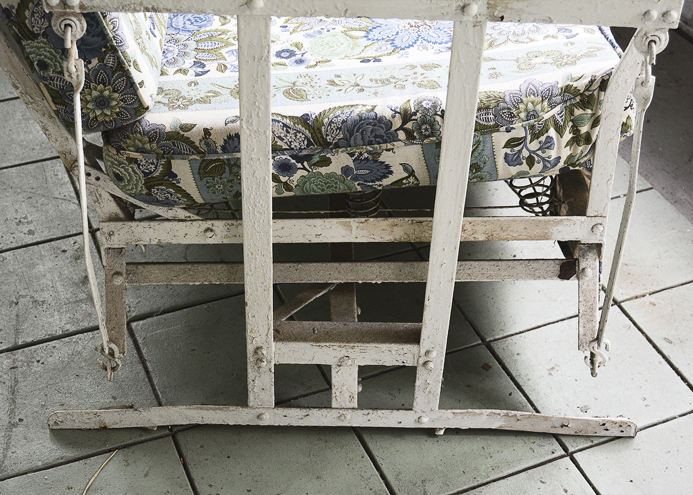 Vintage Metal Patio Sofa Glider