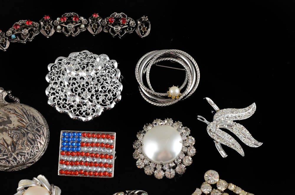 Vintage Silver Tone Jewelry Collection