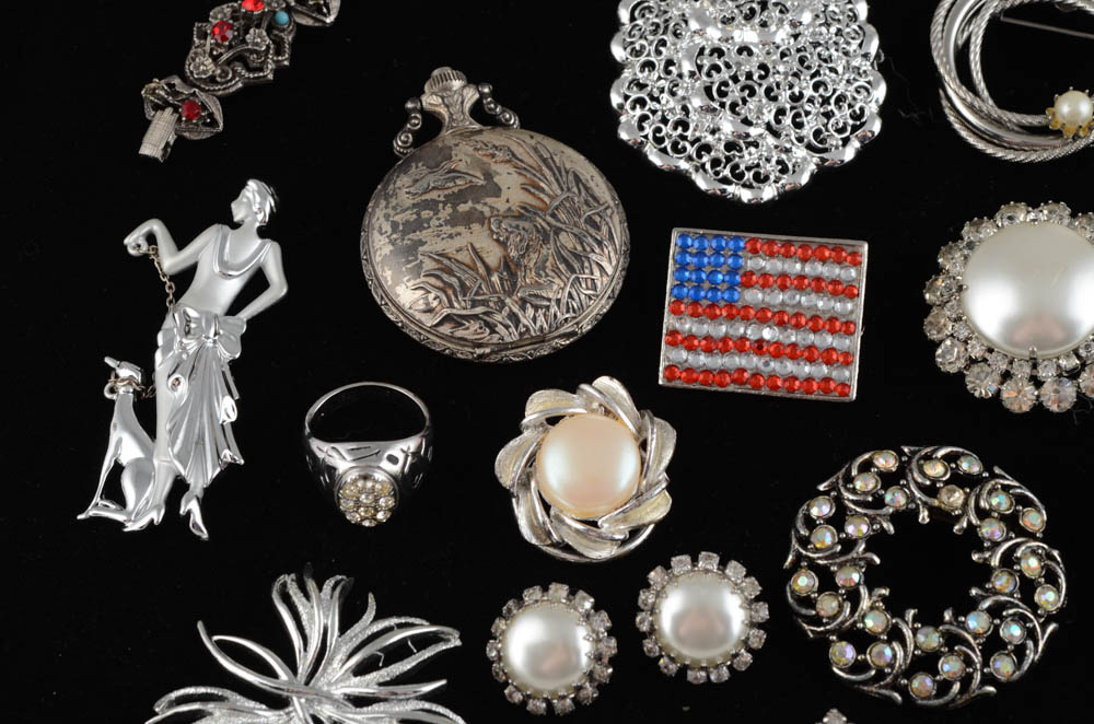 Vintage Silver Tone Jewelry Collection