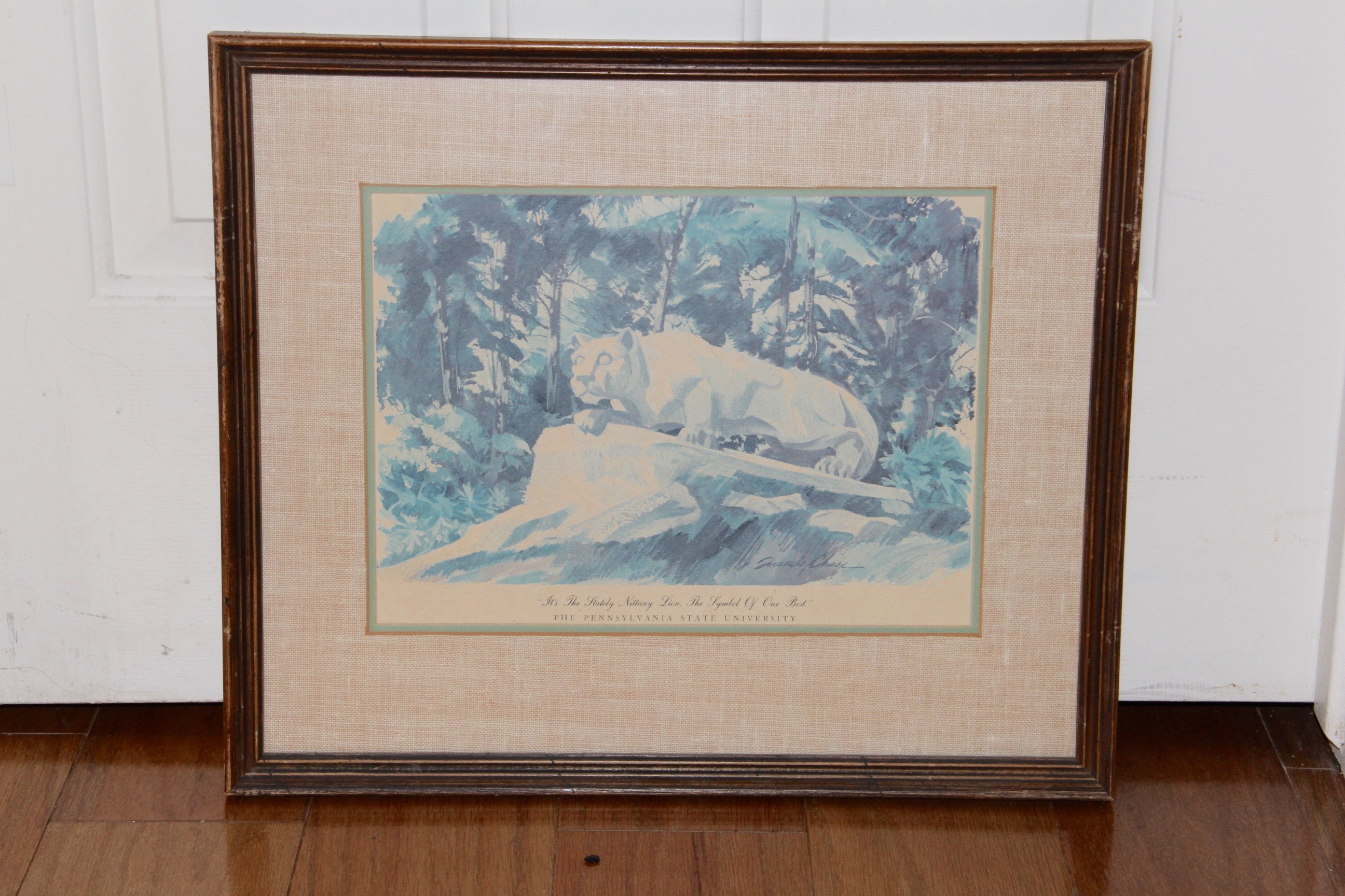 Framed Francis Chase Offset Lithographs of The Pennsylvania State University